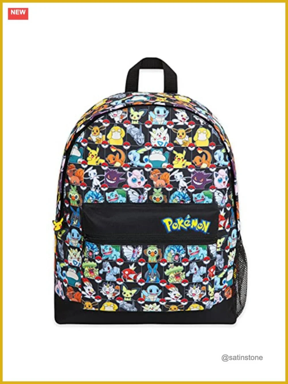 Kids Backpack with Pikachu Characters, Lightweight Daypack for School Travel
